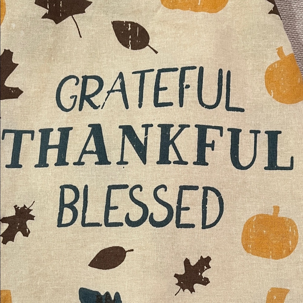 Primitives by Kathy Grateful Pumpkin Kitchen Tea Towel/NWT - Picture 4 of 10